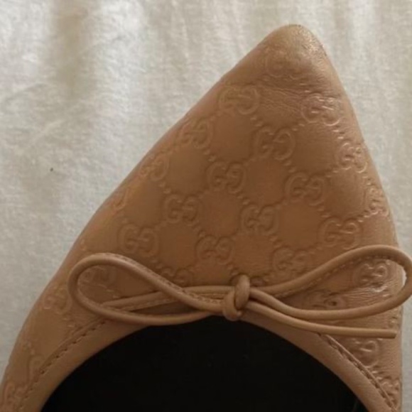 GUC- Gucci Ballerina Flats in Nude- Size 40 - Picture 3 of 7